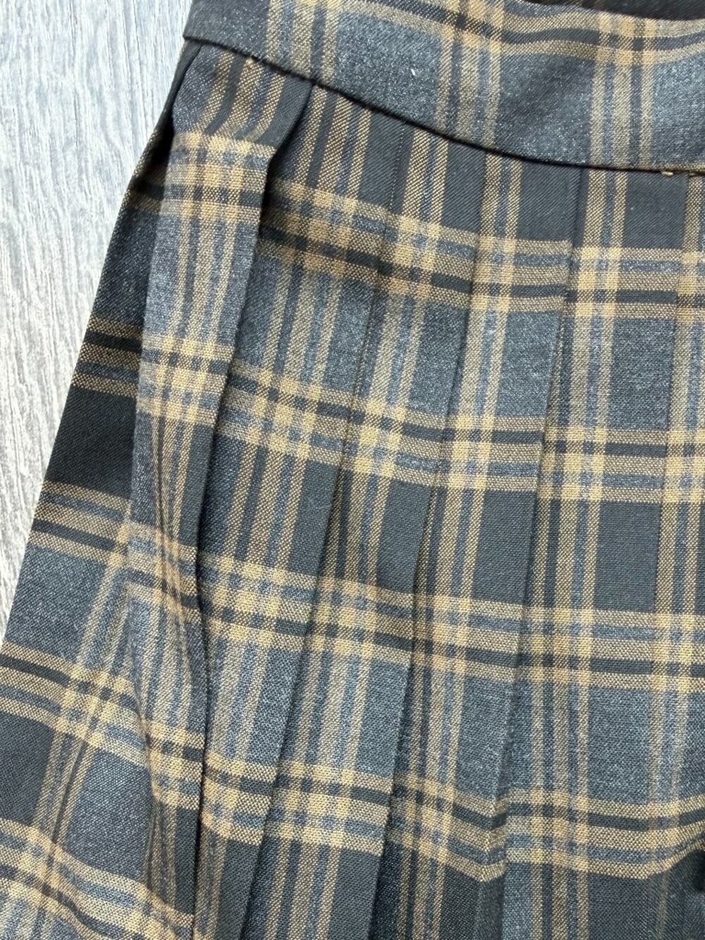 Sandro NWOT check pattern pleated mini skirt 36 - Picture 6 of 8